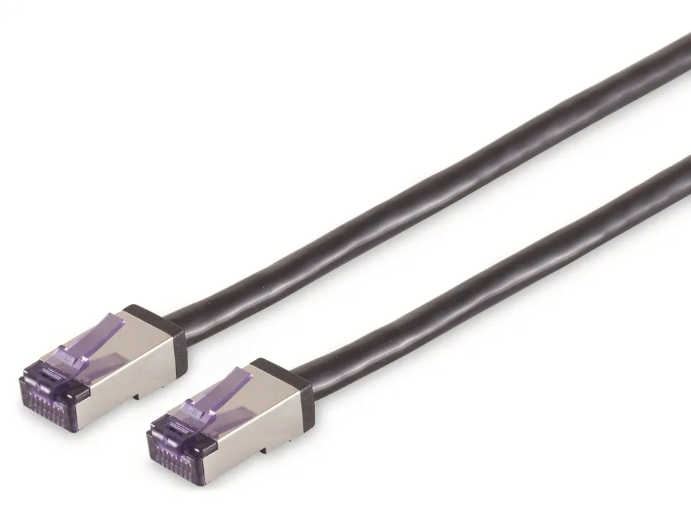 SMART-MULTIMEDIA CAT.6a Netzwerkkabel Superflex, S/FTP, schwarz, 1,0m