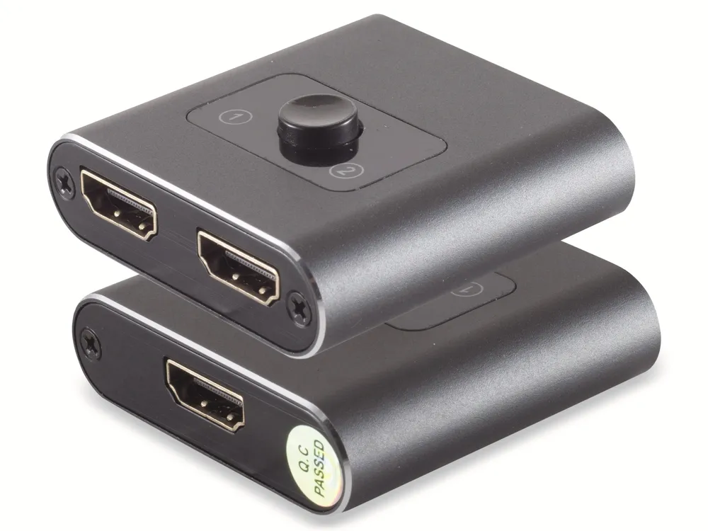 SMART-MULTIMEDIA HDMI-Umschalter 2x1, bidirektional, Metall, 4K60Hz
