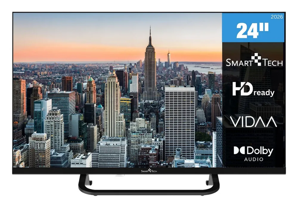 Smart Tech 24HV02V LED-Fernseher (60 cm/24 Zoll, HD-ready, VIDAA Smart TV, VIDAA Smart TV, Triple-Tuner)
