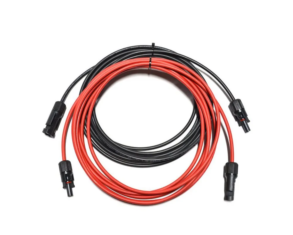 smartEC Solarkabel Verlängerungskabel 4 - 6mm² mit Stecker 2x 5m 4mm² Solarkabel, Außenduchmesser: 5,2mm (500 cm), Kabeltyp H1Z272-K IP68 Verlängerungskabel 1-30 Meter