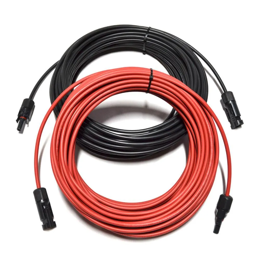 smartEC Solarkabel Verlängerungskabel 4 - 6mm² mit Stecker 2x 15m 4mm² Solarkabel, Außenduchmesser: 5,2mm (1500 cm), Kabeltyp H1Z272-K IP68 Verlängerungskabel 1-30 Meter