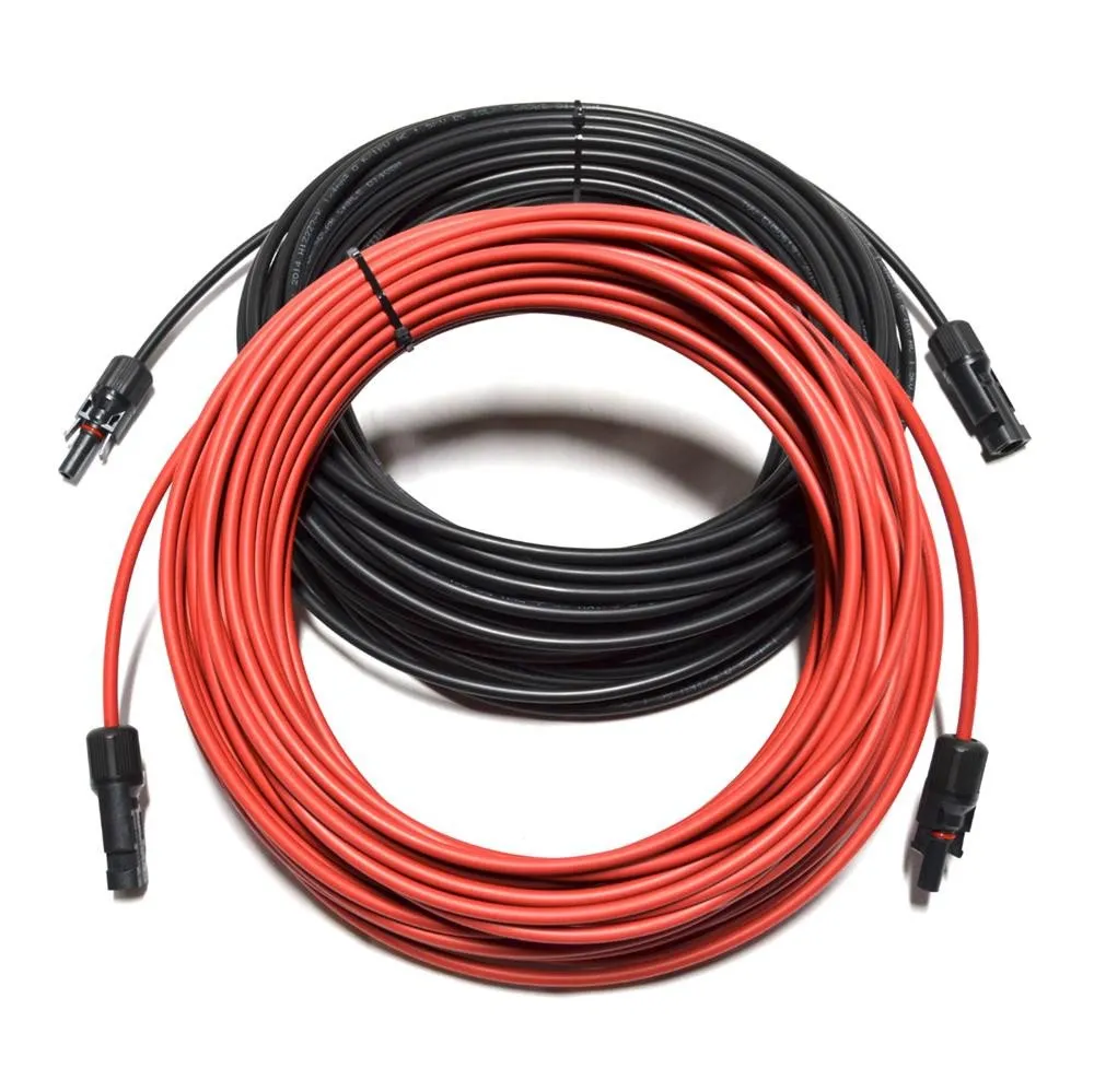 smartEC Solarkabel Verlängerungskabel 4 - 6mm² mit Stecker 2x 30m 4mm² Solarkabel, Außenduchmesser: 5,2mm (3000 cm), Kabeltyp H1Z272-K IP68 Verlängerungskabel 1-30 Meter