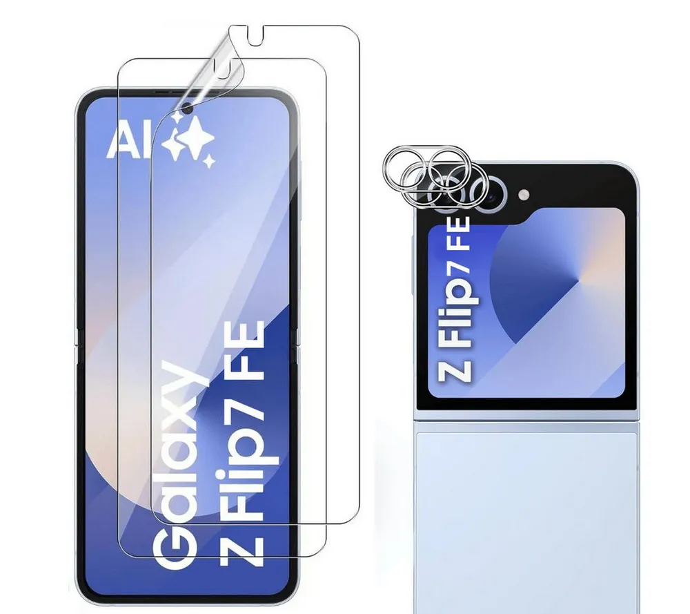 SmartUP Displayschutzfolie für Samsung Galaxy Z Flip 7 FE 5G Display Kamera Schutzglas Hartglas für Samsung Galaxy Z Flip 7 FE 5G, Kamera- und Displayschutz