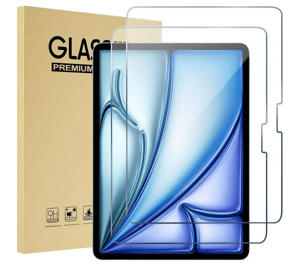 SmartUP Displayschutzglas 2X Schutzglas für iPad Air 11 Zoll M3 2025/M2 2024 Panzerfolie Display für iPad Air 11" M3 (2025), iPad Air 11" M2 (2024), iPad Air 5 2022/Air 4 2020