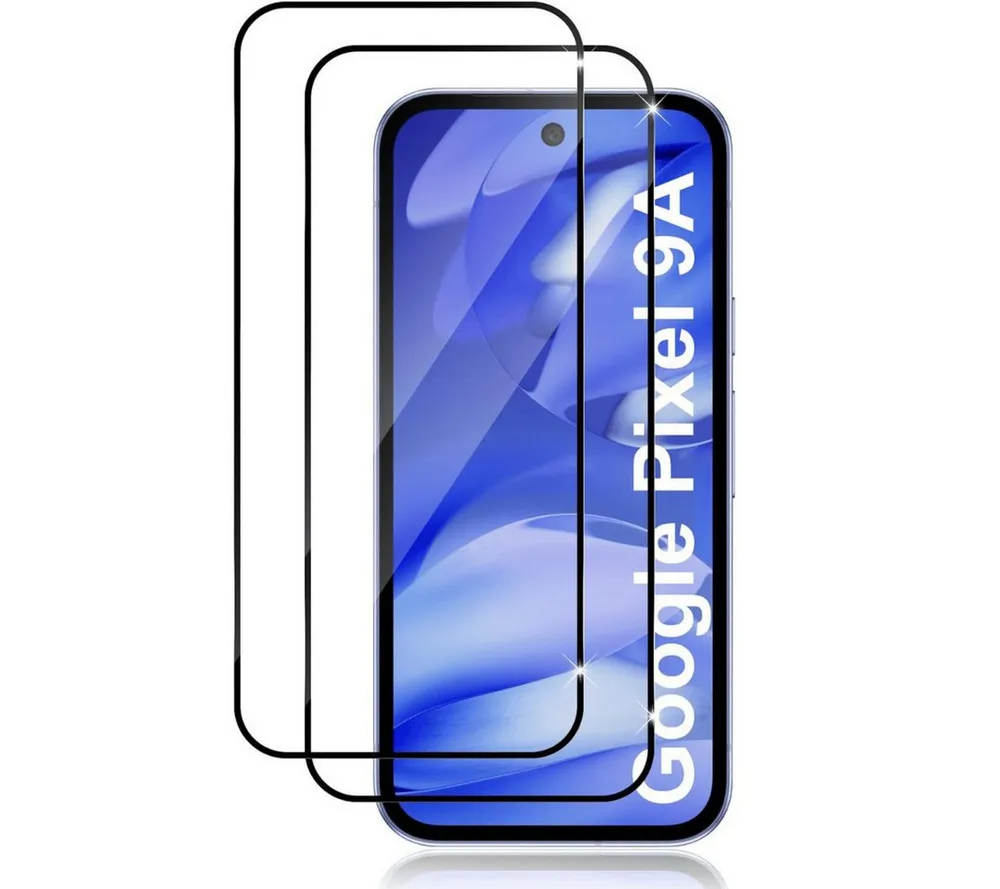SmartUP Displayschutzglas 2X Schutzglas für Google Pixel 9A Display Panzerfolie Full Screen 9H für Für Google Pixel 9A, kompletter Rundumschutz