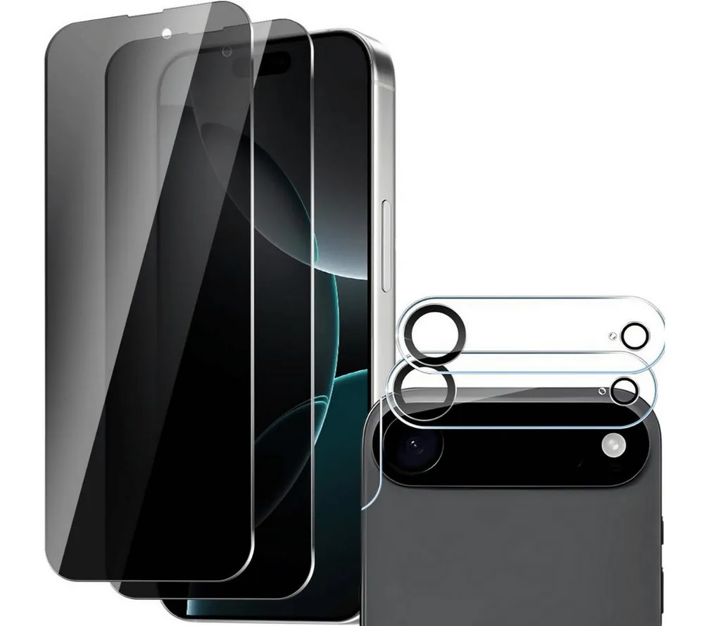 SmartUP Displayschutzglas 2X Schutzglas für iPhone Air Blickschutz Display Kamera Full Screen 9H für iPhone Air, 4 Stück, Anti-Spy, Blickschutz, Privacy