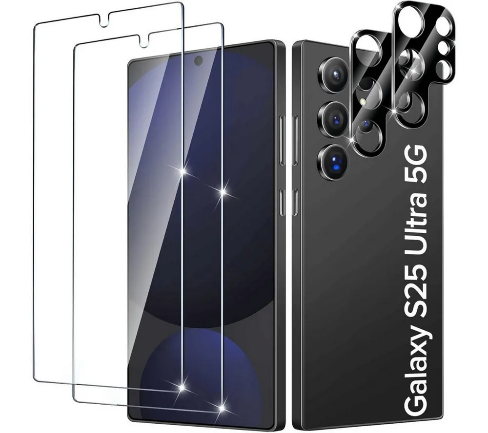 SmartUP Displayschutzglas 2X Schutzglas für Samsung Galaxy S25 Ultra 5G Panzerfolie Kamera Full für Für Samsung Galaxy S25 Ultra 5G, kompletter Rundumschutz