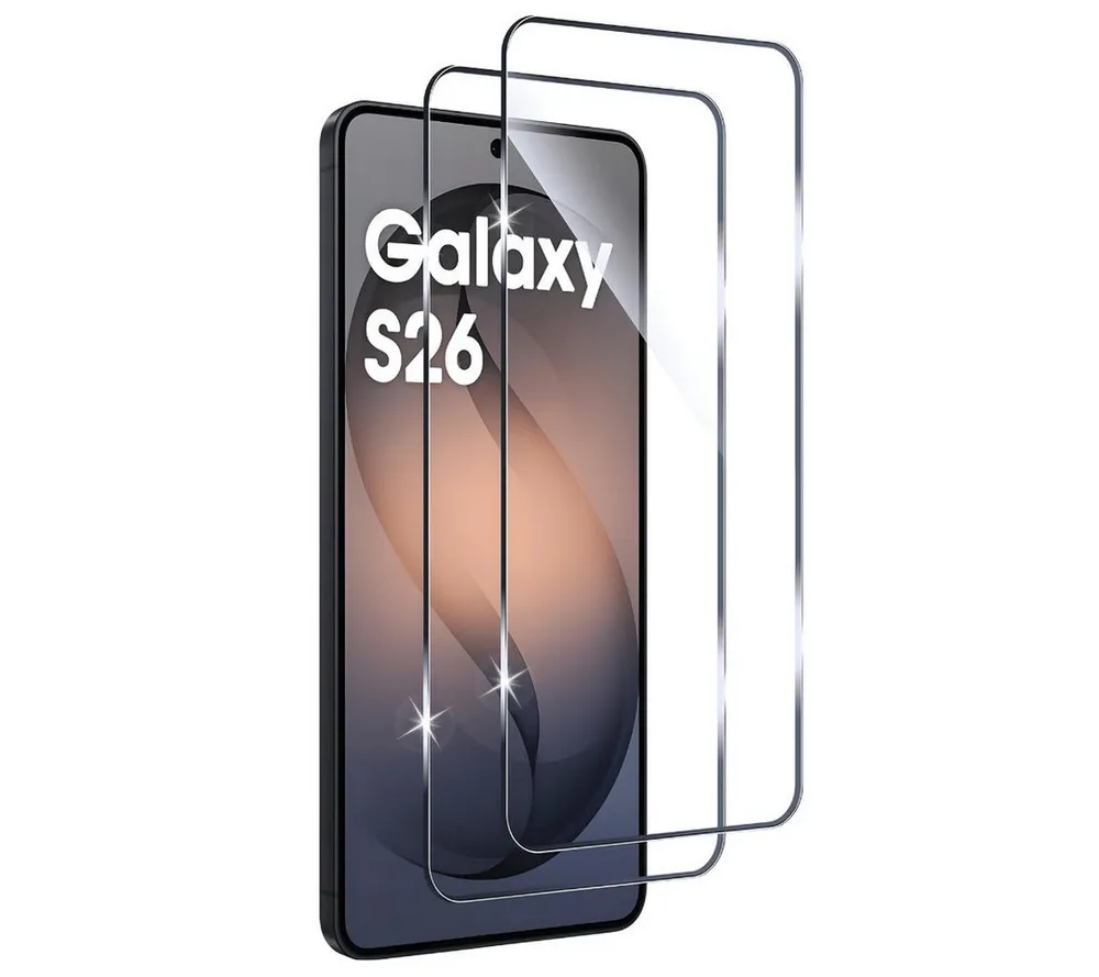 SmartUP Displayschutzglas 2X Schutzglas für Samsung Galaxy S26 Display Panzerfolie Full Screen für Samsung Galaxy S26, 2 Stück, Rundumschutz, passgenaue Verarbeitung