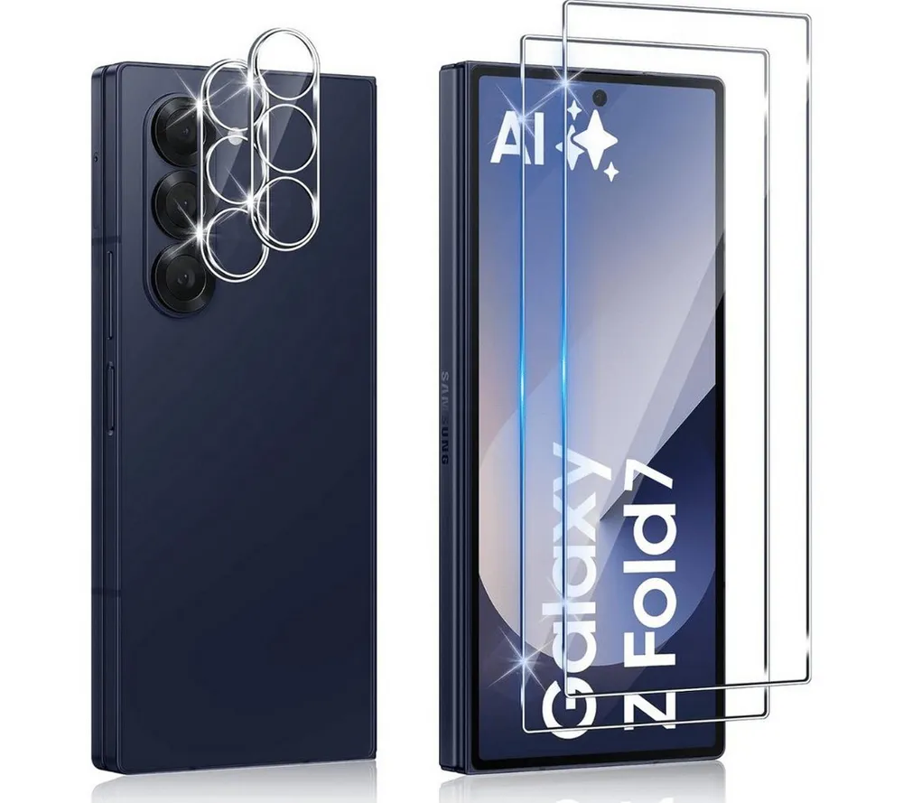 SmartUP Displayschutzglas 2X Schutzglas für Samsung Galaxy Z Fold 7 5G Panzerglas Display Kamera für Samsung Galaxy Z Fold 7 5G, 4 Stück, Rundumschutz, passgenaue Verarbeitung
