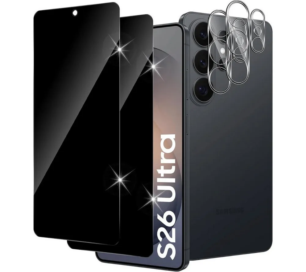 SmartUP Displayschutzglas 2X Schutzglas für Samsung Galaxy S26 Ultra Blickschutz Display Kamera für Samsung Galaxy S26 Ultra, 4 Stück, Anti-Spy, Blickschutz, Privacy