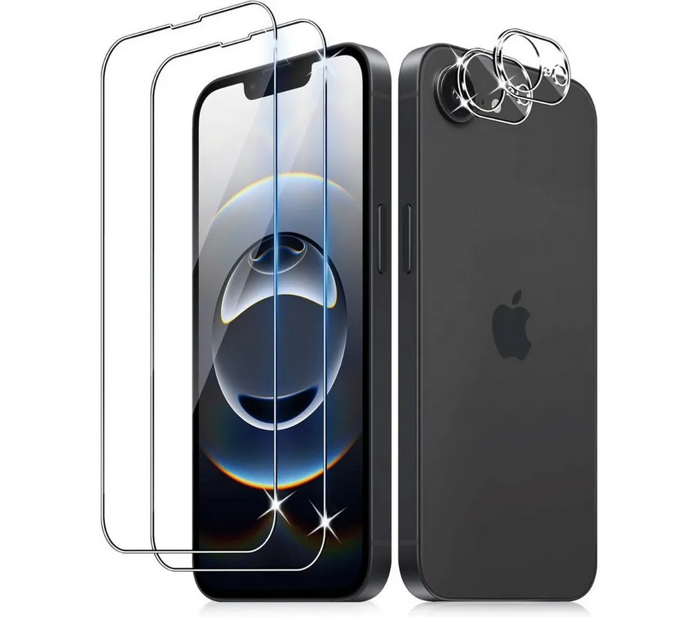 SmartUP Displayschutzglas 2X Schutzglas für Iphone 17e Display Kamera Panzerfolie Full Screen 9H für iPhone 17e, 4 Stück, Rundumschutz, passgenaue Verarbeitung