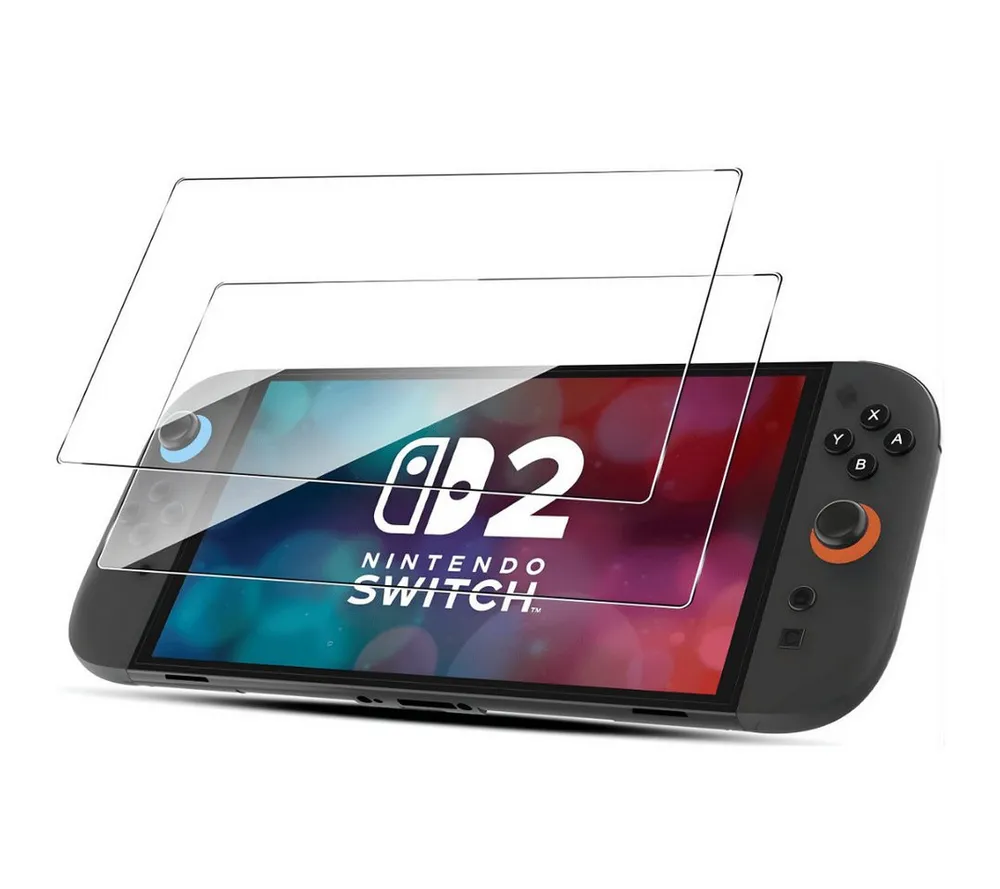 SmartUP Displayschutzglas 2X Schutzglas für Nintendo Switch 2 Display Panzerfolie Full Screen 9H für Nintendo Switch 2, 2 Stück, Rundumschutz, passgenaue Verarbeitung
