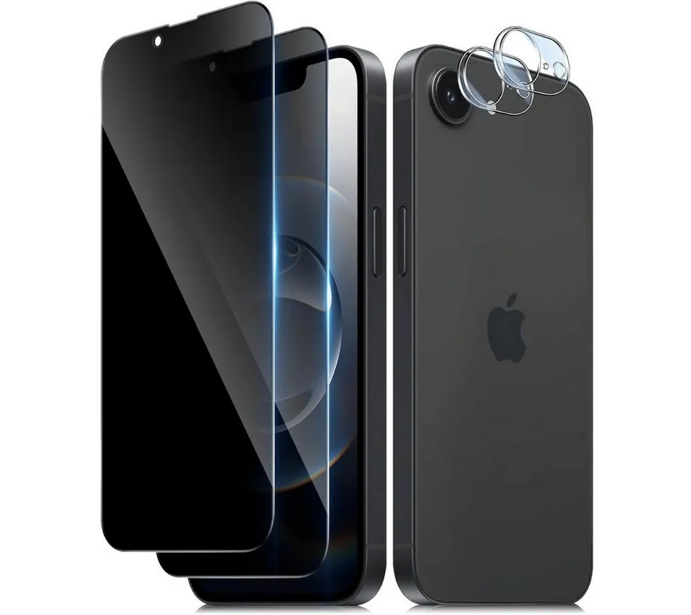 SmartUP Displayschutzglas 2X Schutzglas für iPhone 17e Blickschutz Display Kamera Panzerfolie 9H für iPhone 17e, 4 Stück, Anti-Spy, Blickschutz, Privacy
