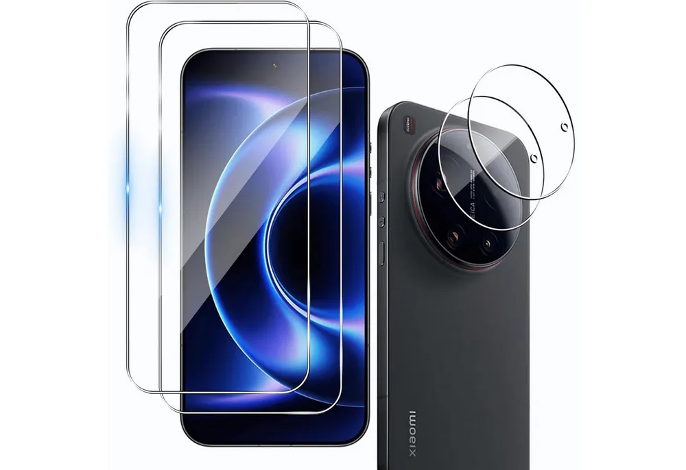 SmartUP Displayschutzglas 2X Schutzglas für Xiaomi 17 Ultra Display Kamera Panzerfolie Screen 9H für Xiaomi 17 Ultra, 4 Stück, Rundumschutz, passgenaue Verarbeitung