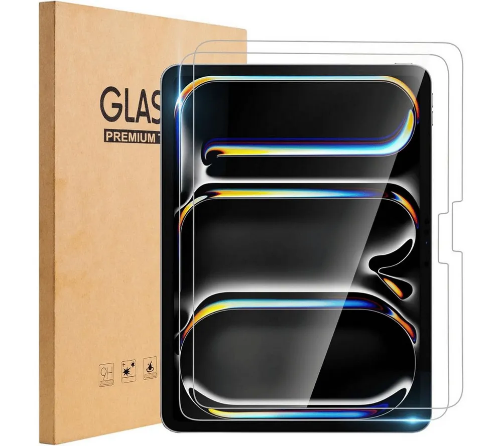 SmartUP Displayschutzglas 2X Schutzglas für iPad Pro 11 Zoll (2024/M4) Panzerfolie Display Full für iPad Pro 11" (2024/M4)