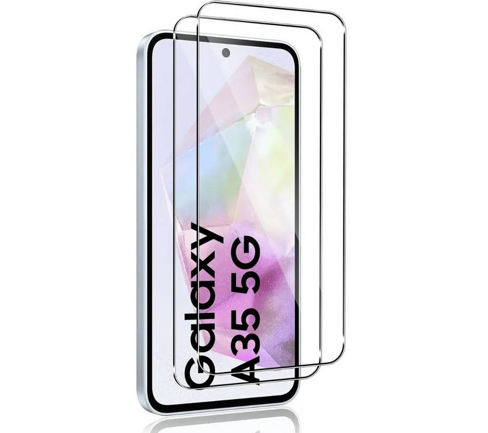 SmartUP Displayschutzglas 2X Schutzglas für Samsung Galaxy A35 5G Panzerfolie Display Full 9H für Für Samsung Galaxy A35 5G, kompletter Displayschutz