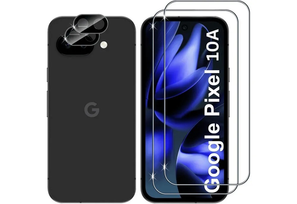 SmartUP Displayschutzglas 2X Schutzglas für Google Pixel 10A Display Kamera Panzerfolie Full 9H für Google Pixel 10A, 4 Stück, Rundumschutz, passgenaue Verarbeitung