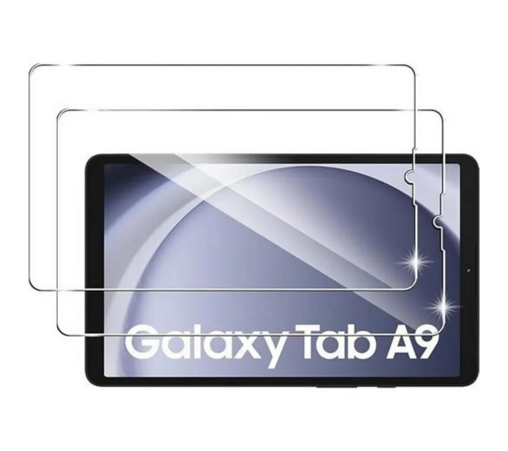 SmartUP Displayschutzglas 2X Schutzglas für Samsung Galaxy Tab A9 Display Panzerfolie Full 9H für Samsung Galaxy Tab A9