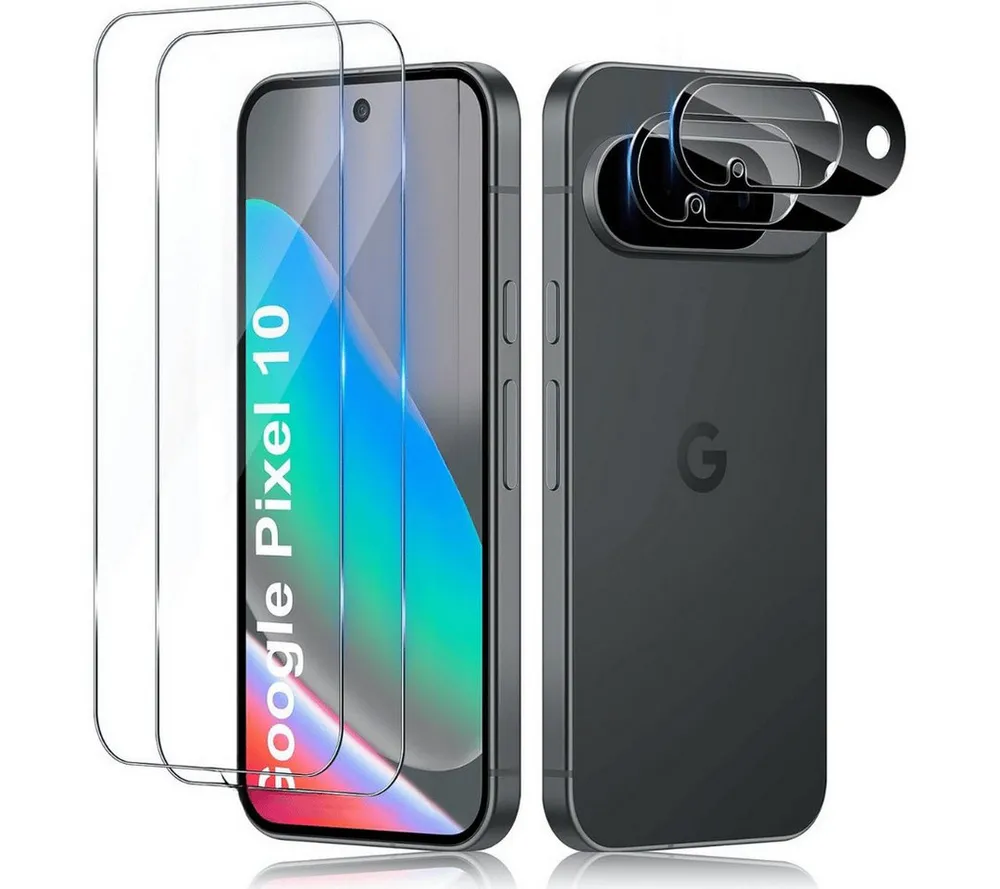 SmartUP Displayschutzglas 2X Schutzglas für Google Pixel 10 Display Kamera Panzerfolie Full 9H für Google Pixel 10, 4 Stück, Rundumschutz, passgenaue Verarbeitung