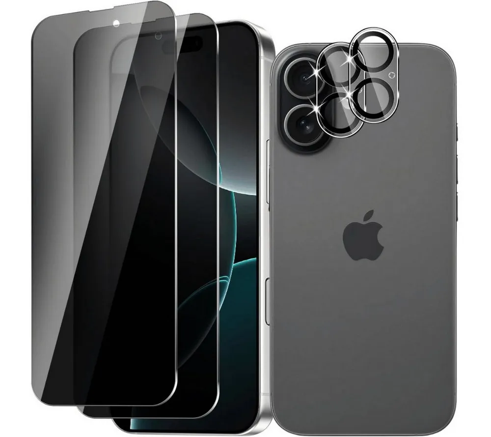 SmartUP Displayschutzglas 2X Schutzglas für iPhone 17 Blickschutz Display Kamera Panzerfolie 9H für iPhone 17, 4 Stück, Anti-Spy, Blickschutz, Privacy