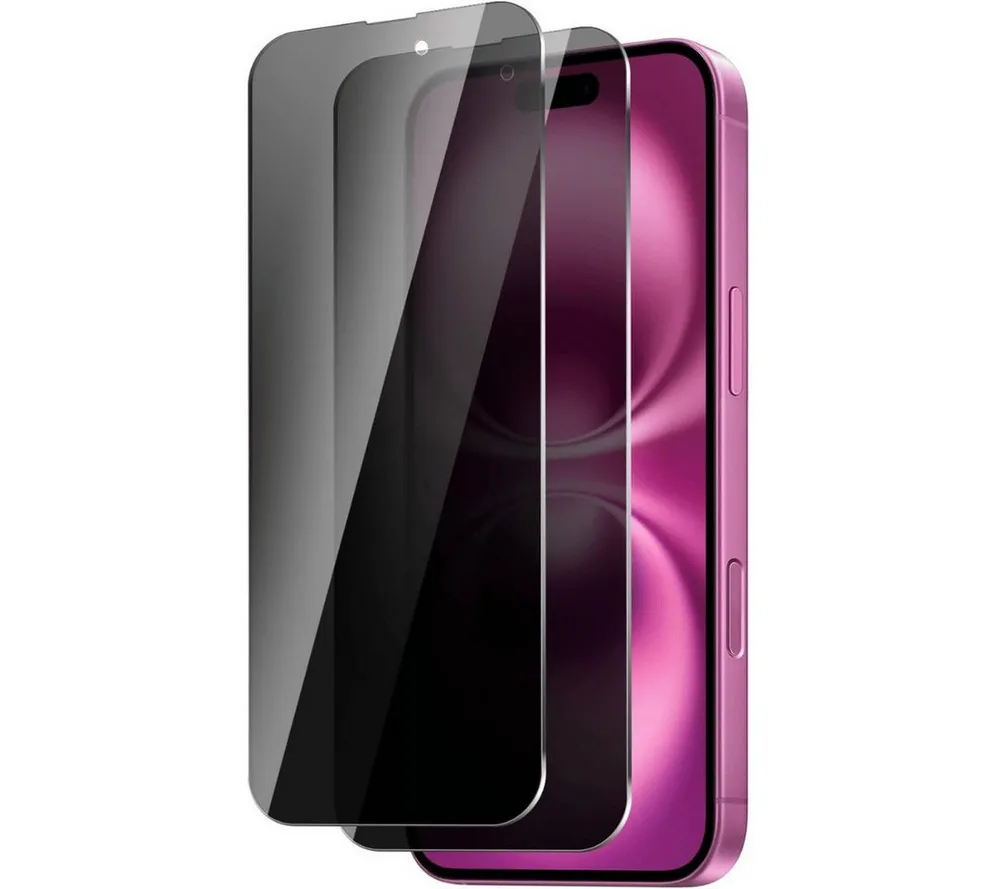 SmartUP Displayschutzglas 2X Schutzglas für iPhone 16 Plus Sichtschutz Panzerglas Panzerfolie 9H für iPhone 16 Plus, Blickschutz, Anti-Spy
