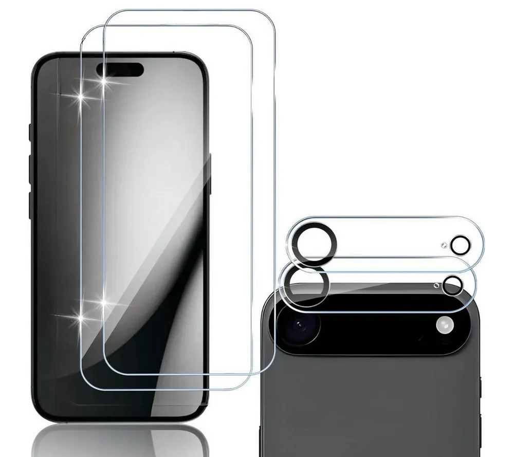 SmartUP Displayschutzglas 2X Schutzglas für iPhone Air Display Kamera Panzerfolie Full Screen 9H für iPhone Air, 4 Stück, Rundumschutz, passgenaue Verarbeitung
