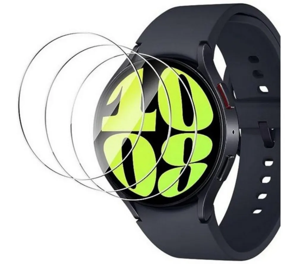 SmartUP Displayschutzglas 3X Schutzglas für Samsung Galaxy Watch 6 44mm Panzerfolie Full Screen für Samsung Galaxy Watch 6 44mm, Displayschutzglas