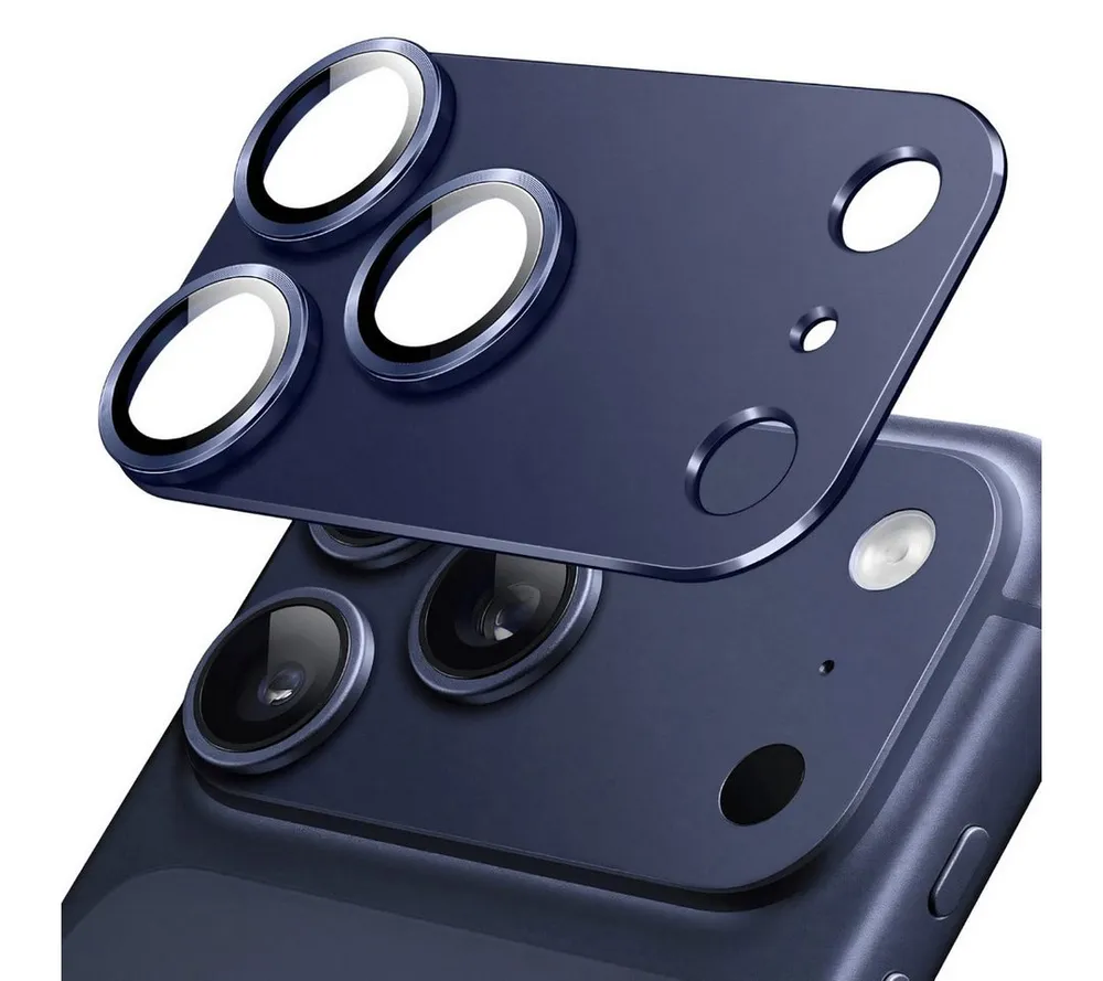 SmartUP Kameraschutzglas für iPhone 17 Pro Max Titan Metall Kameraglas Panzerglas Panzerfolie für iPhone 17 Pro Max, Titan Kameraglas