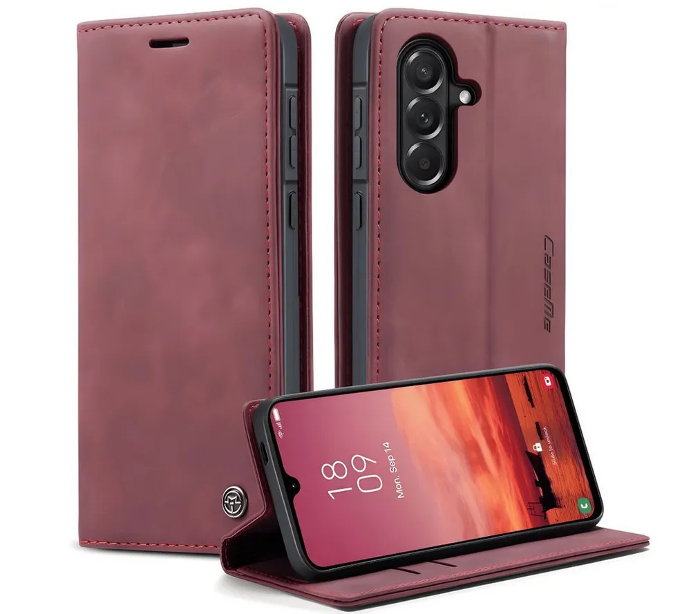 SmartUP Smartphone-Hülle für Samsung Galaxy A57 5G Klapphülle Fliphülle Tasche Full Case Cover 6,7 Zoll, Integrierte Standfunktion, zwei Kartenfächer