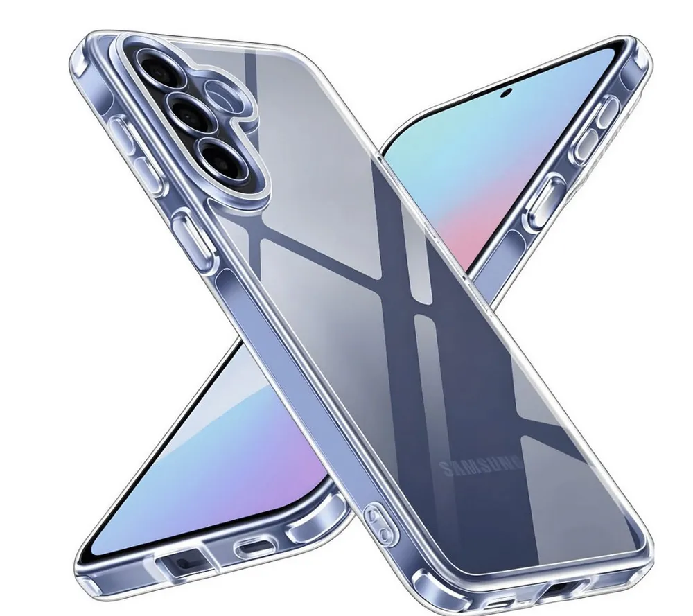 SmartUP Smartphone-Hülle für Samsung Galaxy A57 5G Transparent Silikon Slim Case Handyhülle 6,7 Zoll, integrierter Kameraschutz