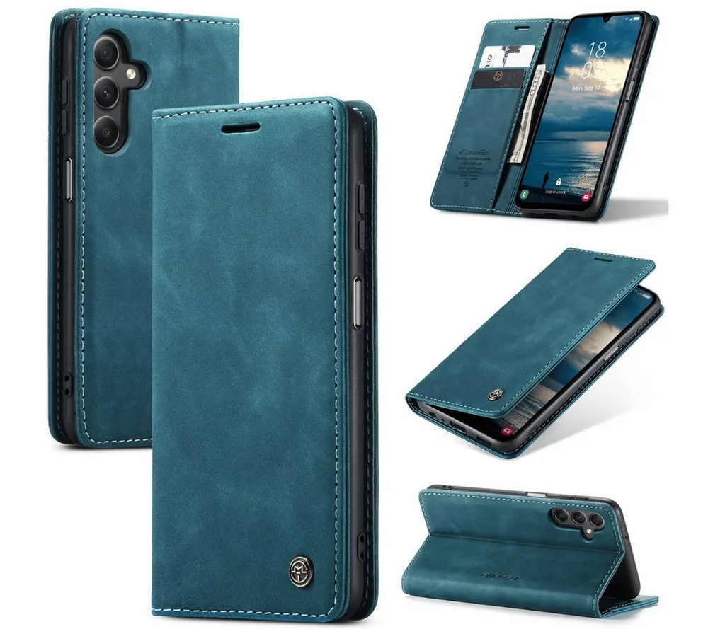 SmartUP Smartphone-Hülle für Samsung Galaxy A26 5G Klapphülle Fliphülle Tasche Case Cover Full 6,6 Zoll, Integrierte Standfunktion, zwei Kartenfächer
