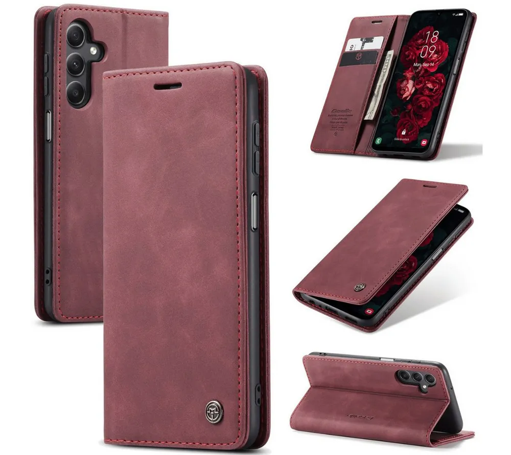 SmartUP Smartphone-Hülle für Samsung Galaxy A26 5G Klapphülle Fliphülle Tasche Case Cover Full 6,6 Zoll, Integrierte Standfunktion, zwei Kartenfächer