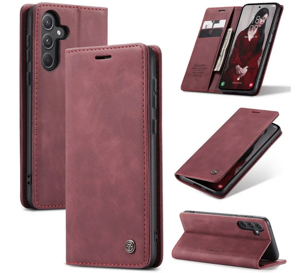 SmartUP Smartphone-Hülle für Samsung Galaxy A56 5G Klapphülle Fliphülle Tasche Full Case Cover 6,7 Zoll, Integrierte Standfunktion, zwei Kartenfächer