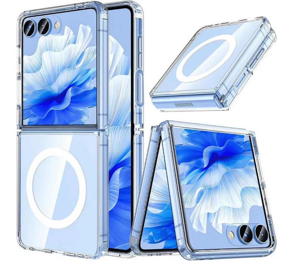 SmartUP Smartphone-Hülle für Samsung Galaxy Z Flip 7 FE 5G MagSafe Tasche Silikon Cover Case 6,7 Zoll, Faltbare Schutzhülle, MagSafe-Technologie