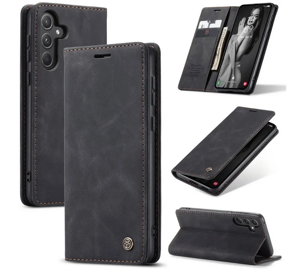 SmartUP Smartphone-Hülle für Samsung Galaxy A26 5G Klapphülle Fliphülle Tasche Case Cover Full 6,6 Zoll, Integrierte Standfunktion, zwei Kartenfächer