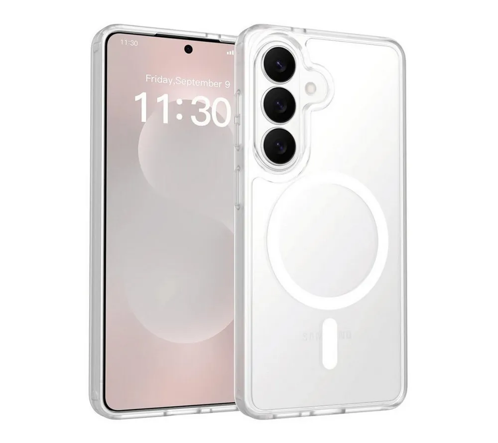 SmartUP Smartphone-Hülle für Samsung Galaxy S26 MagSafe Silikon Case Ultra Slim Transparent 6,3, MagSafe-Technologie