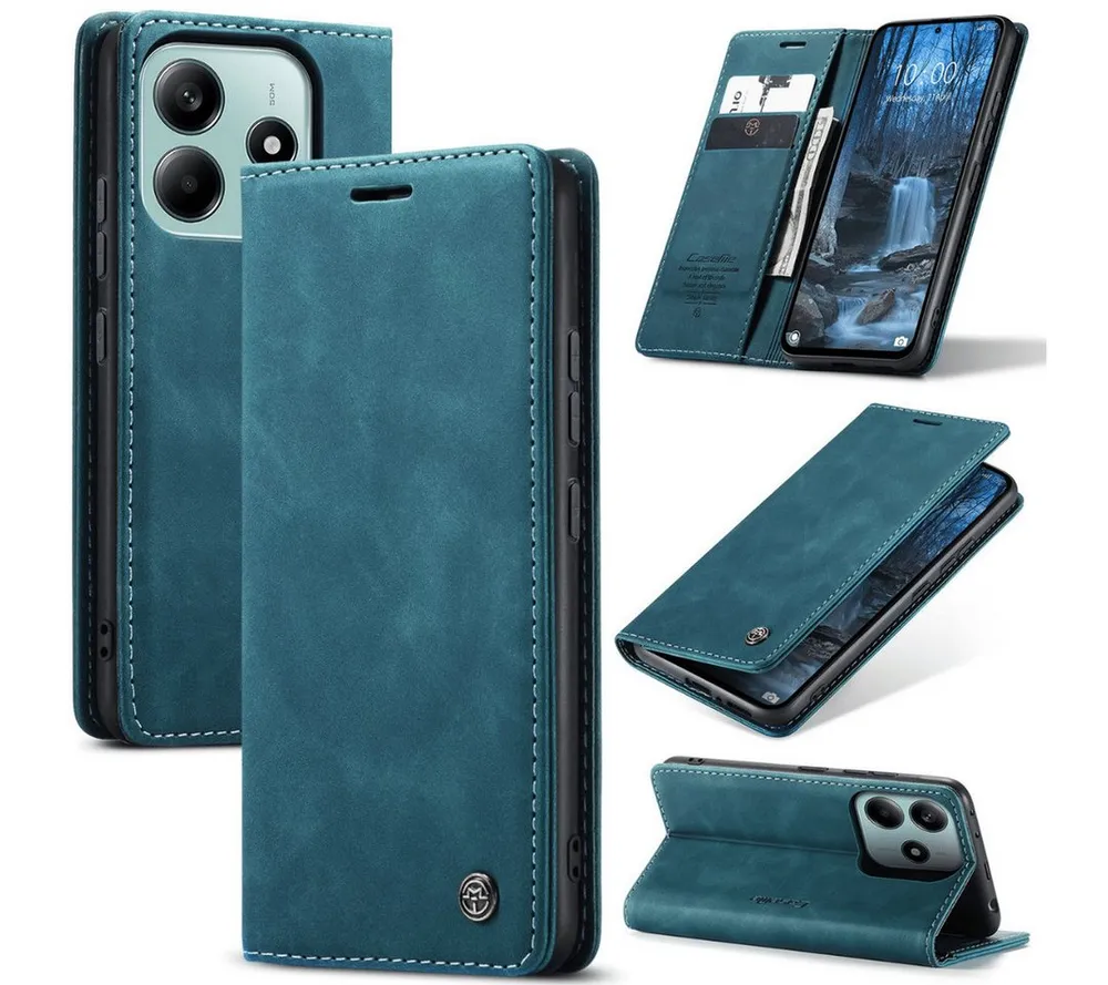 SmartUP Smartphone-Hülle für Xiaomi Redmi Note 14 5G Klapphülle Fliphülle Tasche Case Cover 6,67 Zoll, Integrierte Standfunktion, zwei Kartenfächer