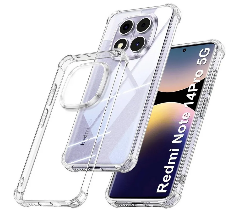 SmartUP Smartphone-Hülle für Xiaomi Redmi Note 14 Pro 5G Schutz Slim Case Handy Tasche Smart 6,67 Zoll