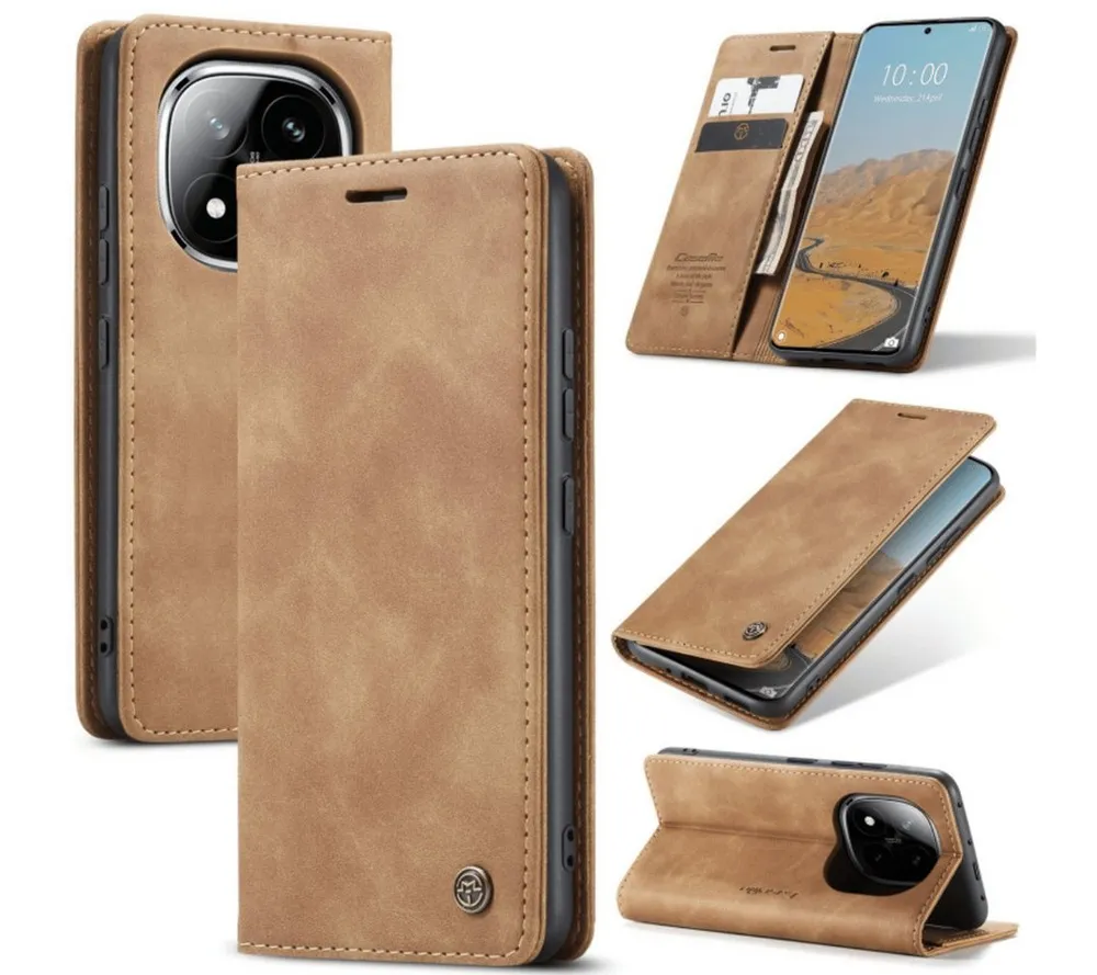 SmartUP Smartphone-Hülle für Xiaomi Redmi Note 14 Pro 5G Klapphülle Fliphülle Tasche Case Cover 6,67 Zoll, Integrierte Standfunktion, zwei Kartenfächer