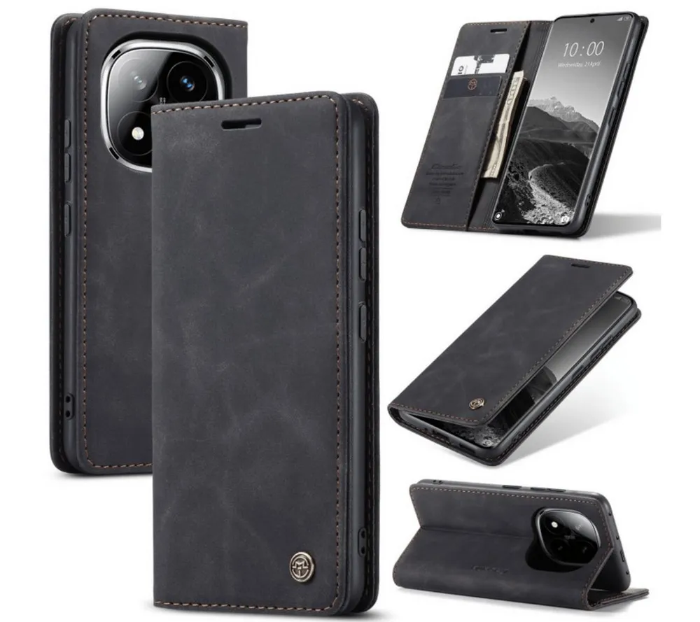 SmartUP Smartphone-Hülle für Xiaomi Redmi Note 14 Pro Plus 5G Klapphülle Fliphülle Tasche Case 6,67 Zoll, Integrierte Standfunktion, zwei Kartenfächer