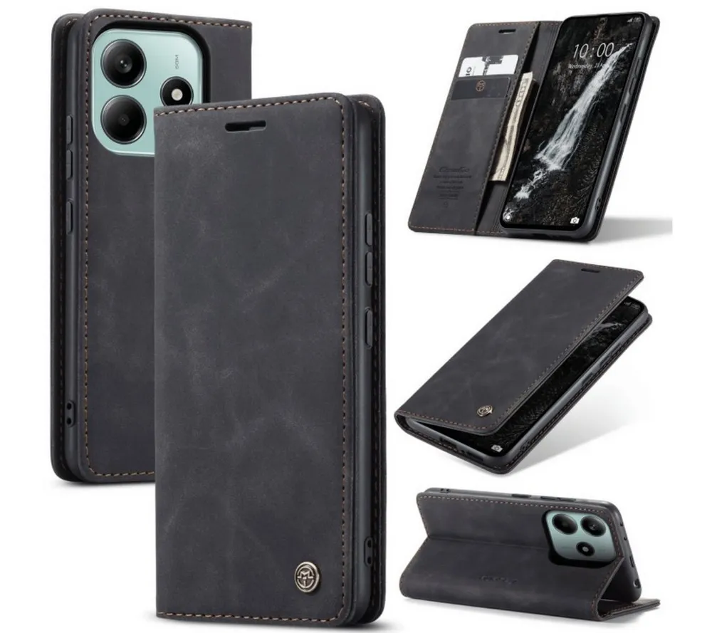 SmartUP Smartphone-Hülle für Xiaomi Redmi Note 14 5G Klapphülle Fliphülle Tasche Case Cover 6,67 Zoll, Integrierte Standfunktion, zwei Kartenfächer