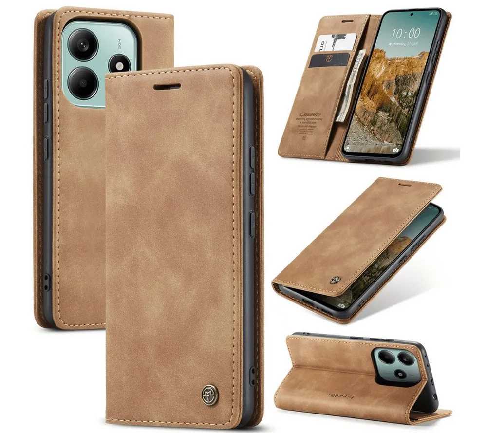 SmartUP Smartphone-Hülle für Xiaomi Redmi Note 14 5G Klapphülle Fliphülle Tasche Case Cover 6,67 Zoll, Integrierte Standfunktion, zwei Kartenfächer