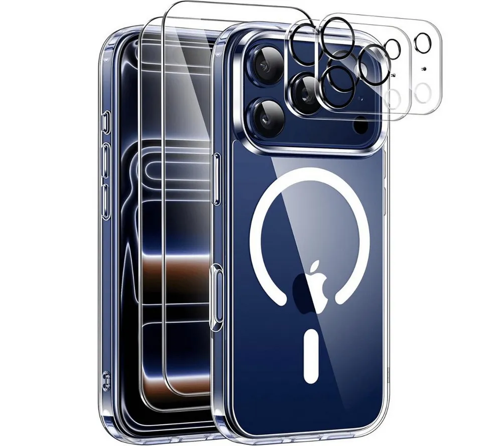 SmartUP Smartphone-Hülle MagSafe für iPhone 17 Pro 2X Schutzglas 2X Kameraschutz Panzerfolie 9H 6,9 Zoll, Rundumschutz