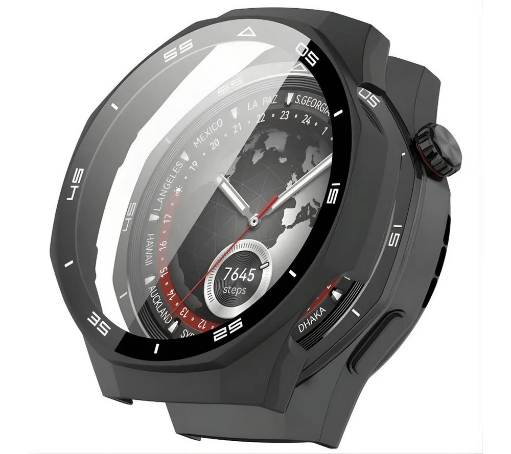 SmartUP Smartwatch-Hülle für Huawei Watch GT5 Pro 46mm Schutzglas Panzerfolie Display Case 9H 1,43, kompletter Rundumschutz