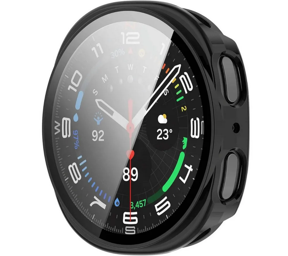 SmartUP Smartwatch-Hülle für Samsung Galaxy Watch 8 40mm / 44mm Schutzglas Display Case Tasche, kompletter Rundumschutz