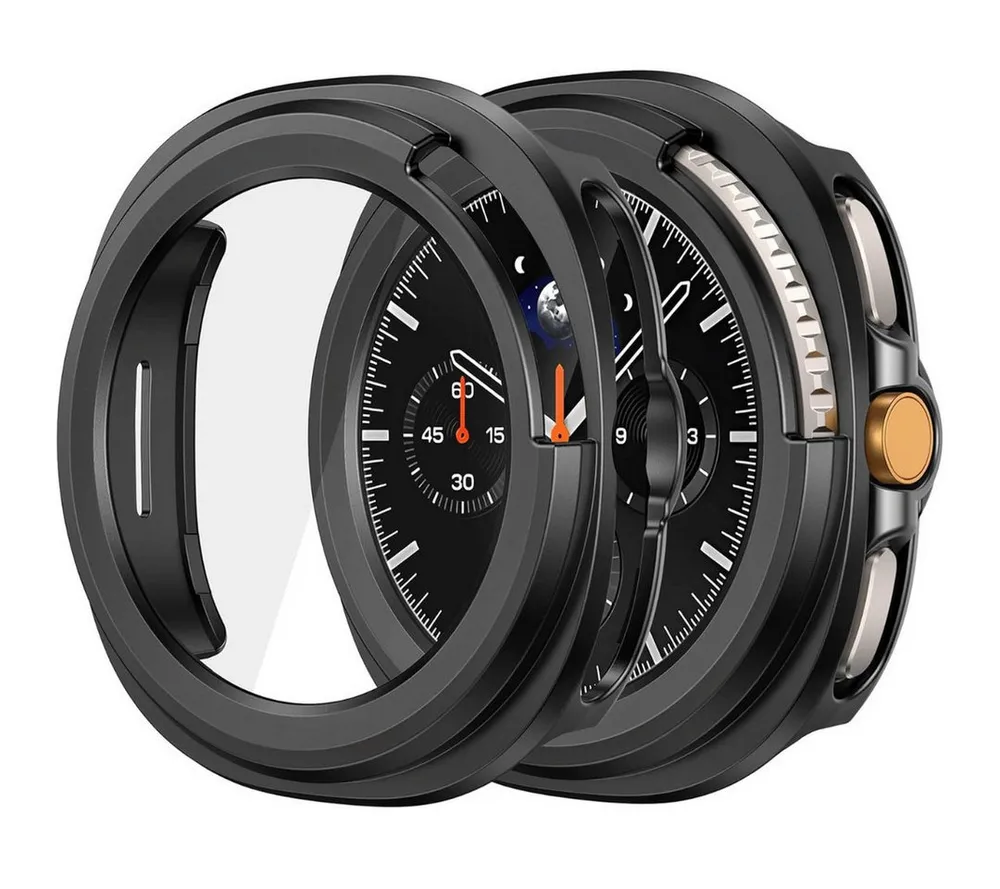 SmartUP Smartwatch-Hülle für Samsung Galaxy Watch 8 46mm Classic Schutzglas Panzerfolie Display, kompletter Rundumschutz