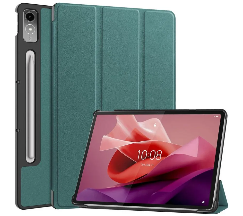 SmartUP Tablet-Hülle für Lenovo Tab P12 Stifthalter Klapphülle Tasche Etui Cover Slim Case 12,7 Zoll, integrierte Standfunktion, integrierter Stifthalter