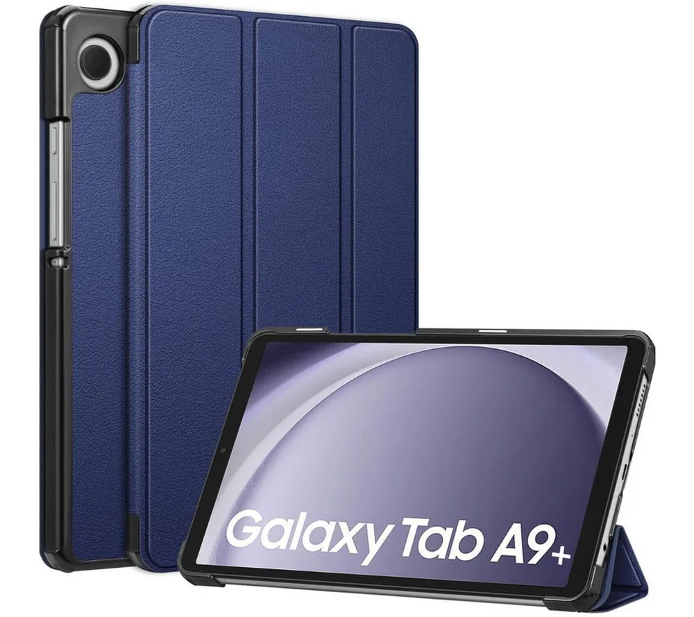 SmartUP Tablet-Hülle für Samsung Galaxy Tab A9 Plus Klapphülle Tasche Case Cover Schutzglas 11 Zoll, integrierte Standfunktion, integrierter Magnetverschluss