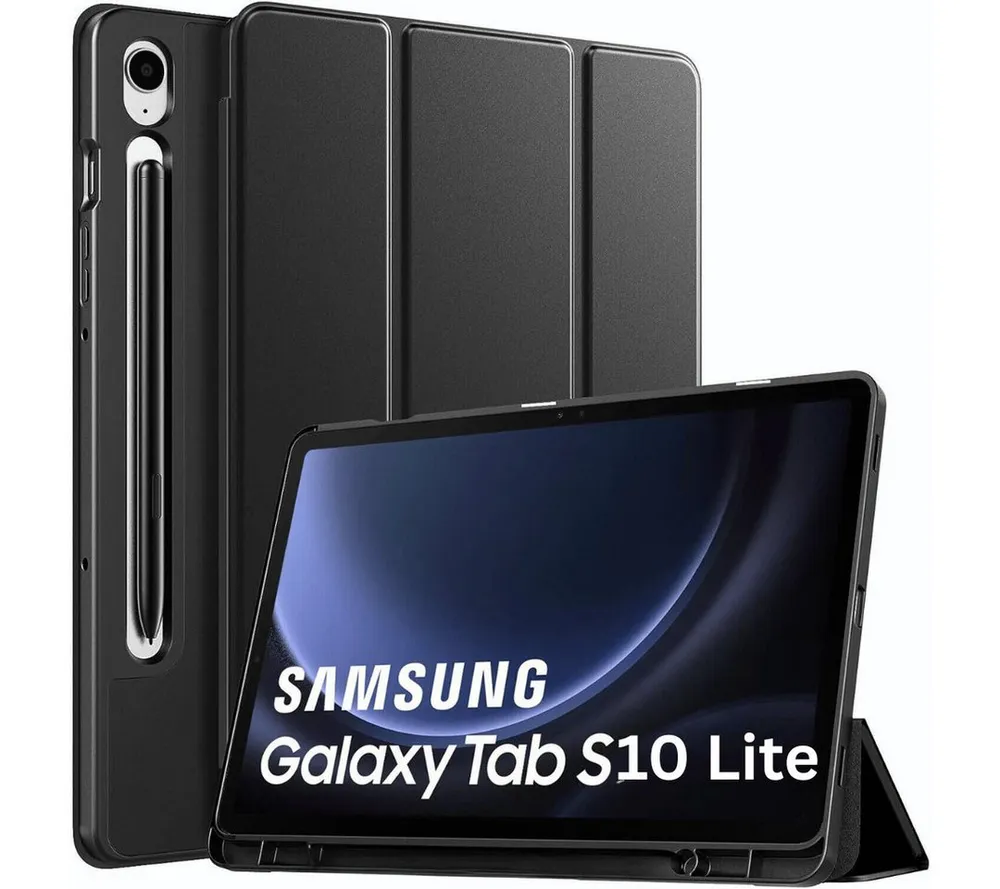 SmartUP Tablet-Hülle für Samsung Galaxy Tab S10 Lite +9H Schutzglas Panzerfolie Stifthalter 11 Zoll, integrierte Standfunktion, integrierter Stifthalter