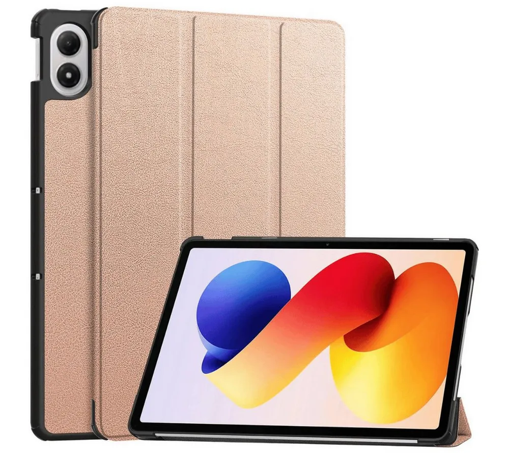 SmartUP Tablet-Hülle für Xiaomi Redmi Pad 2 Pro Klapphülle Tasche Case Cover Schutzglas 9H 12,1 Zoll, integrierte Standfunktion, integrierter Magnetverschluss